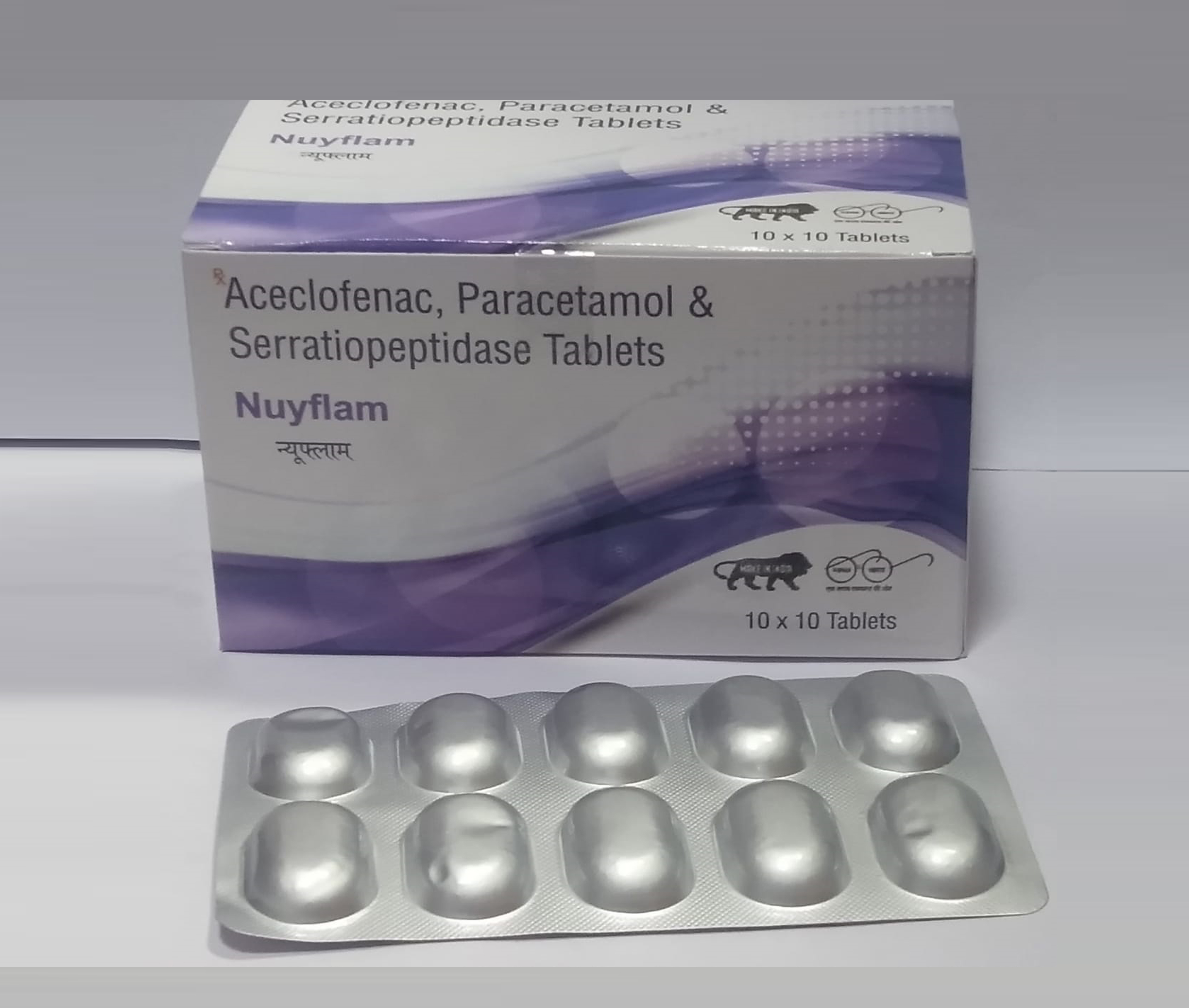 Aceclofenac, Paracetamole & Serratiopeptidase Tablets | Nuyoshealthcare